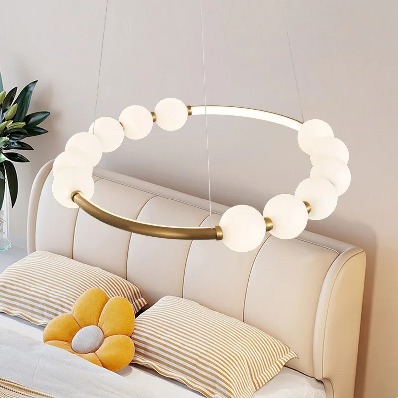Modern Minimalist Round Chandelier — Living Room, Bedroom & Dining Room — view 4