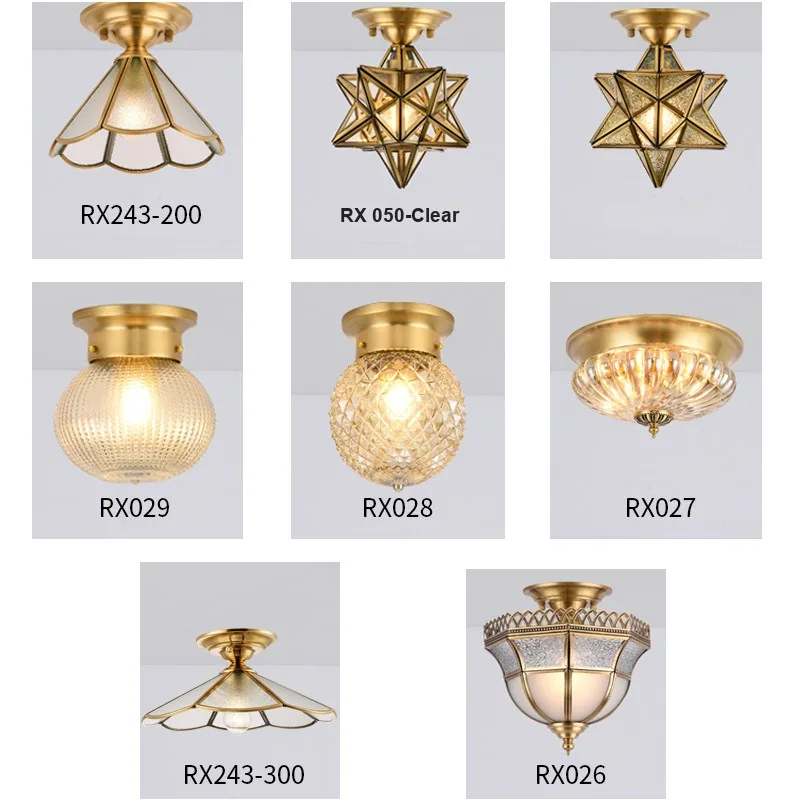 Minimalist Solid Brass Ceiling Light — Walkway, Entryway & Balcony — view 3