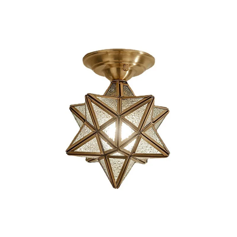 Minimalist Solid Brass Ceiling Light — Walkway, Entryway & Balcony — view 5