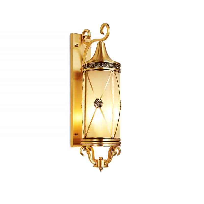European Solid Brass Waterproof Outdoor Wall Light — Villa, Bedside & Walkway — view 5