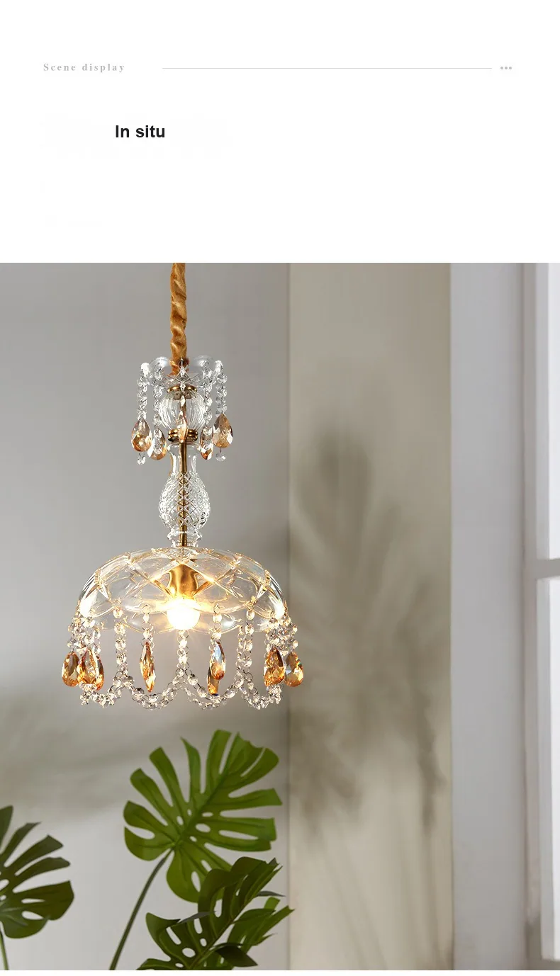 Nordic Crystal Chandelier — Bedroom, Bedside & Dining Room — view 8