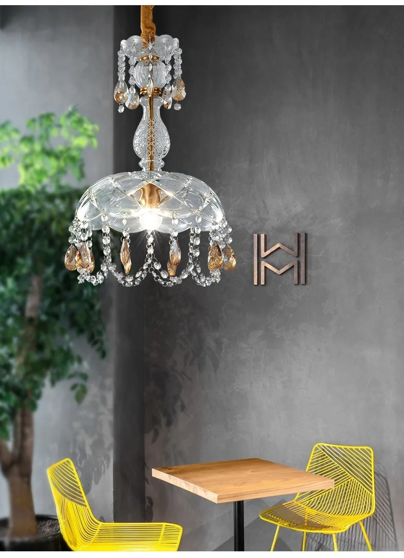 Nordic Crystal Chandelier — Bedroom, Bedside & Dining Room — view 11