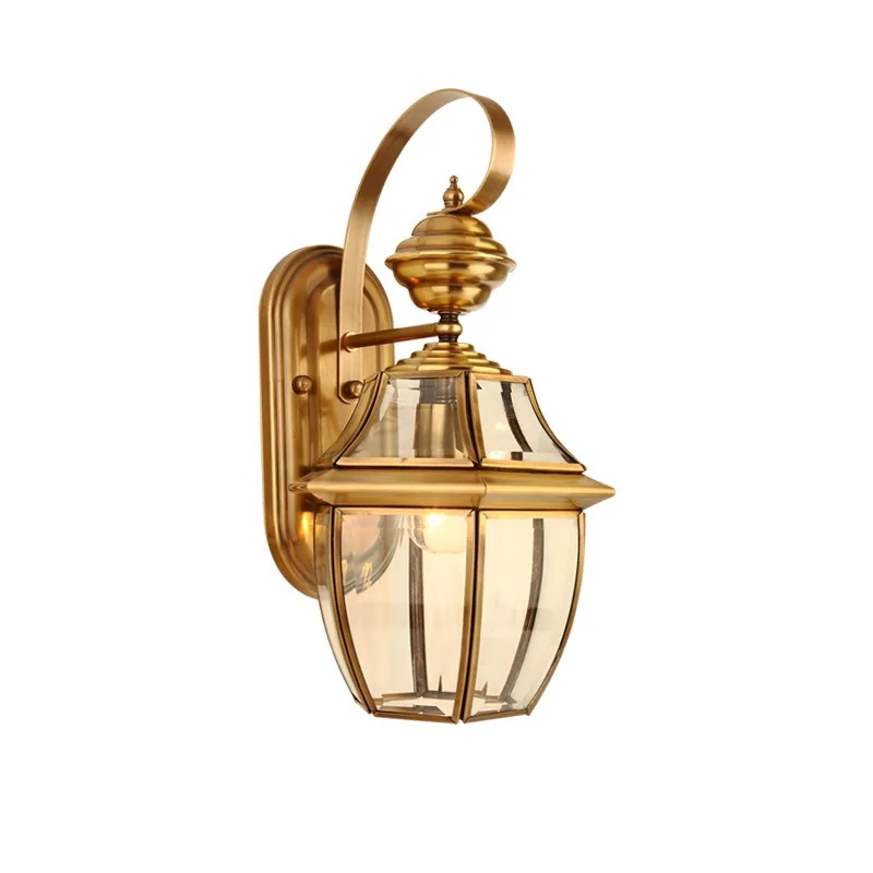 European Solid Brass Waterproof Outdoor Wall Light — Villa, Walkway & Corridor — view 5