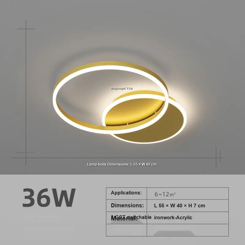 Minimalist LED Ceiling Light — Living Room, Bedroom & Dining Room — view 6