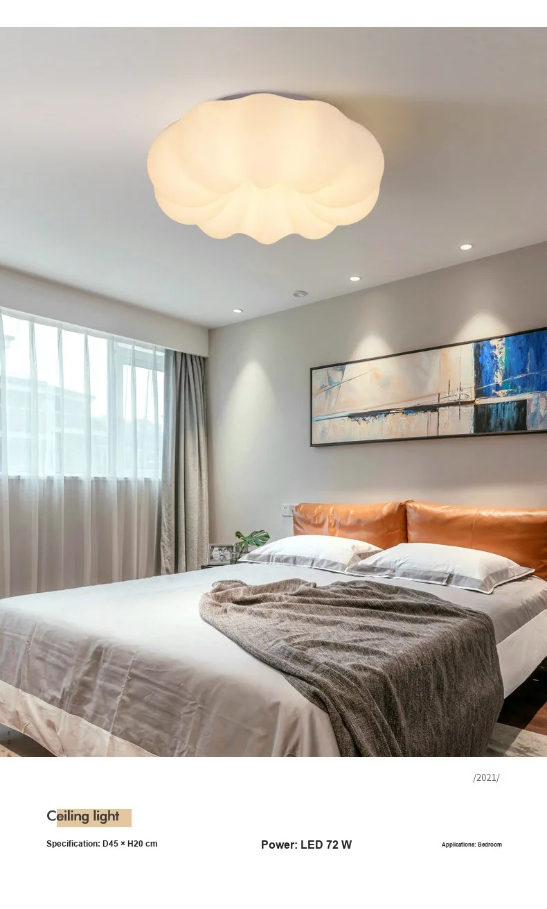 Modern Cloud Ceiling Light — Bedroom & Kids Room — view 6