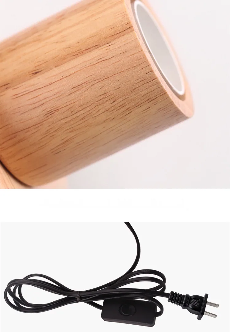 LED Solid Wood Table Lamp — view 12