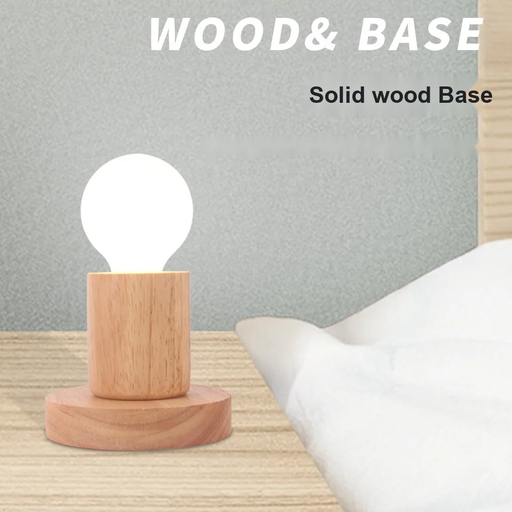 LED Solid Wood Table Lamp — view 3