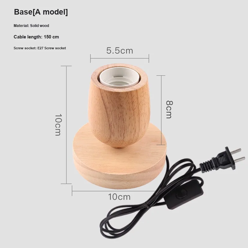 LED Solid Wood Table Lamp — view 6