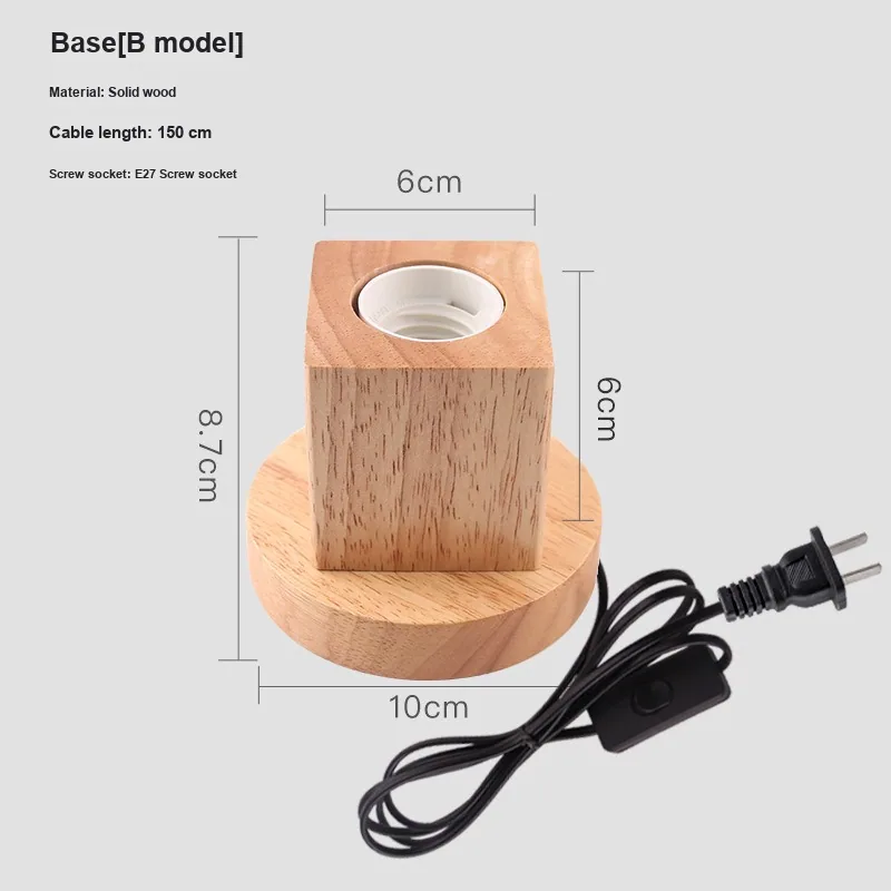 LED Solid Wood Table Lamp — view 7