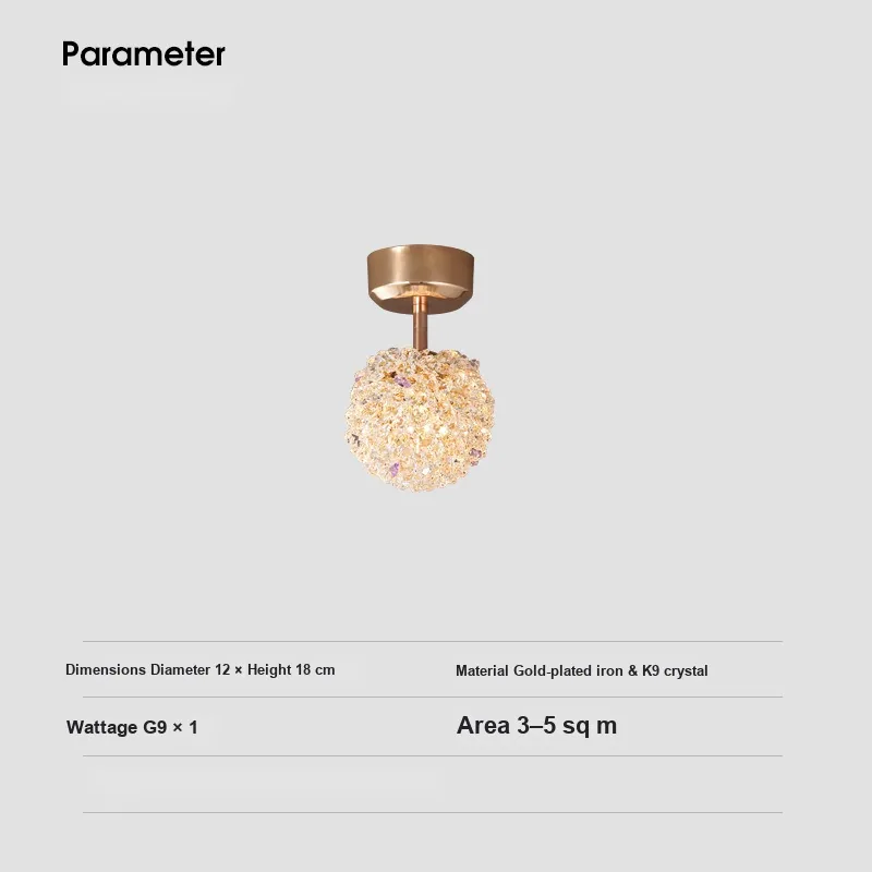 Light Luxury Crystal Wall Lamp — Living Room, Bedroom & Bedside (Model ZC-6586) — view 8