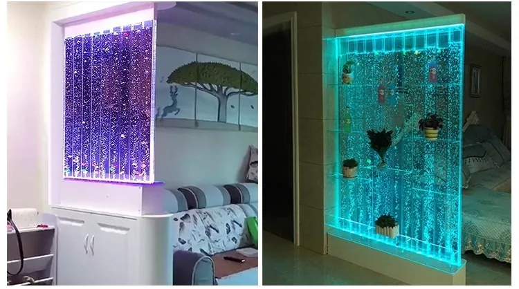 Large Illuminated Acrylic Water Screen — Custom Partition — view 9