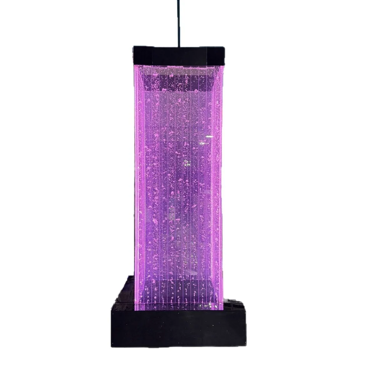 Illuminated Water Column Feature — Lobby Column Cladding — view 4