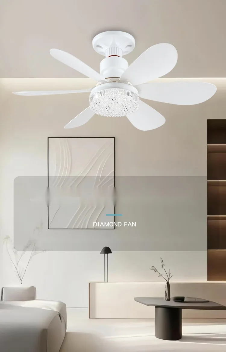Modern Minimalist Variable-Frequency Ceiling Fan Light — Bedroom & Dining Room — view 8