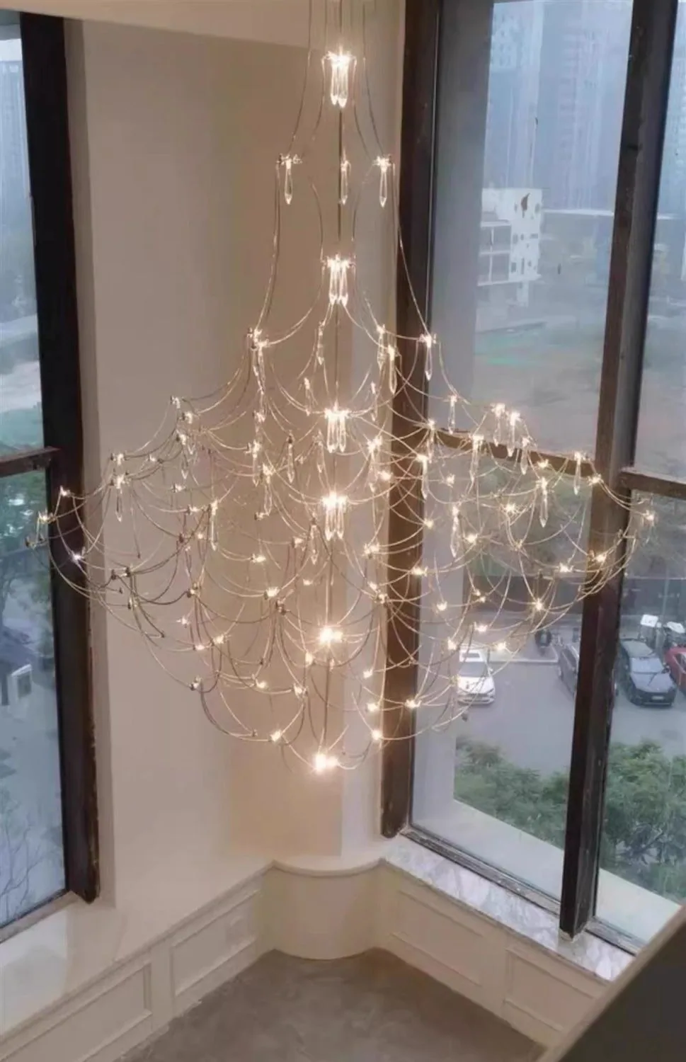 Minimalist Crystal Chandelier — Duplex, Stairwell & Villa (Model 465152163) — view 20