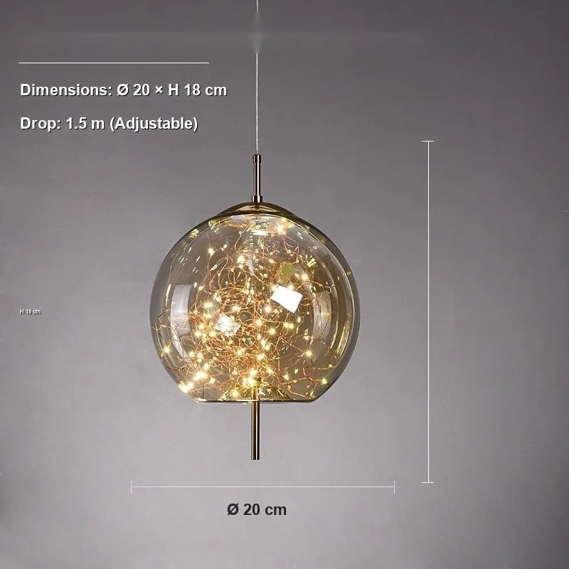 Nordic Glass Chandelier — Hotel, Bedroom & Bedside — view 8