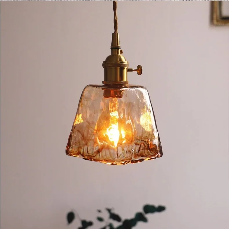 Vintage Brass Single-Head Chandelier — Bedside, Dining Room & Bar Counter — view 8