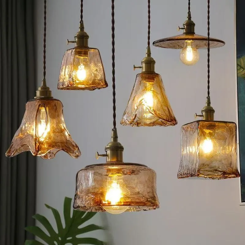 Vintage Brass Single-Head Chandelier — Bedside, Dining Room & Bar Counter — view 1