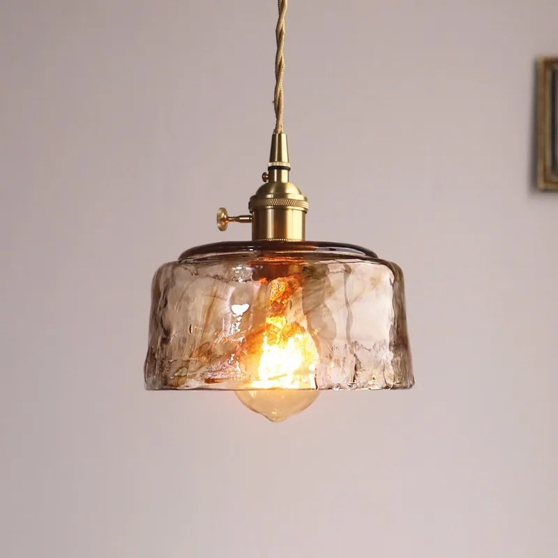 Vintage Brass Single-Head Chandelier — Bedside, Dining Room & Bar Counter — view 3