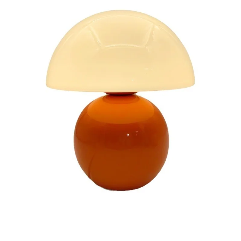 Nordic Cream Ceramic Mushroom Table Lamp — Bedside & Desk — view 5