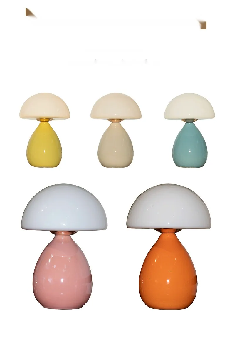 Nordic Ceramic Mushroom Table Lamp — Bedroom & Bedside — view 7