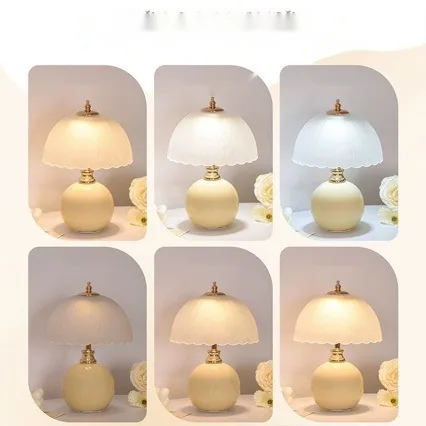 Cream Ceramic Table Lamp — Bedroom & Bedside — view 7