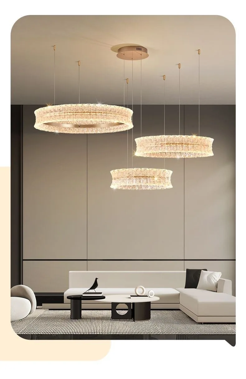 Modern Crystal Chandelier — Living Room & Dining Room — view 6