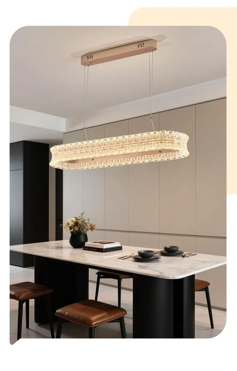 Modern Crystal Chandelier — Living Room & Dining Room — view 9
