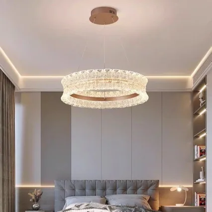 Modern Crystal Chandelier — Living Room & Dining Room — view 4