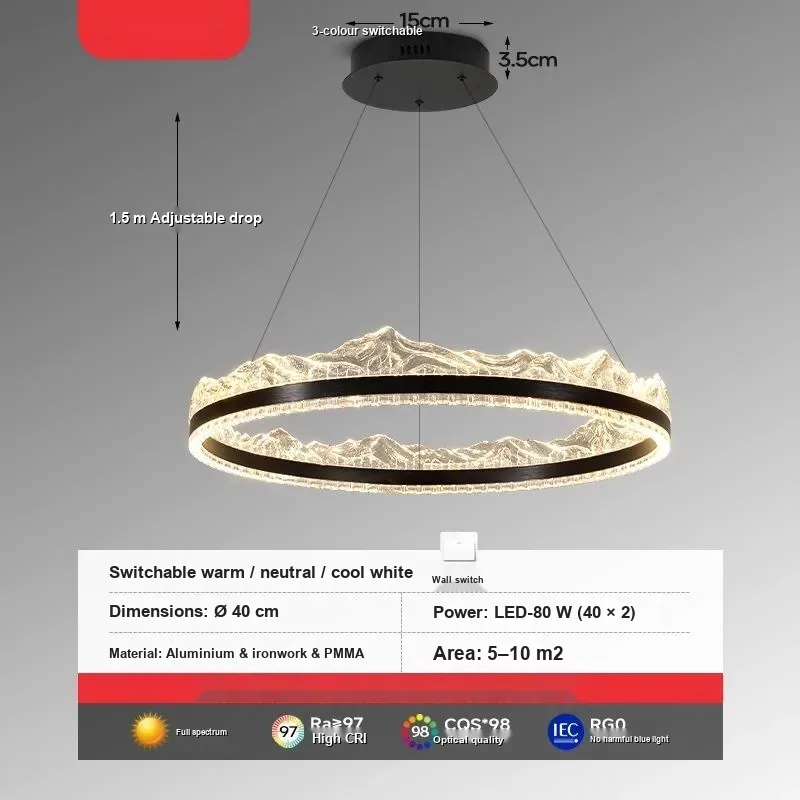 Light Luxury LED Chandelier — Living Room & Lobby — view 6