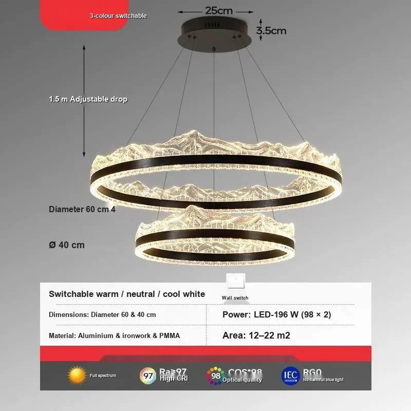 Light Luxury LED Chandelier — Living Room & Lobby — view 8