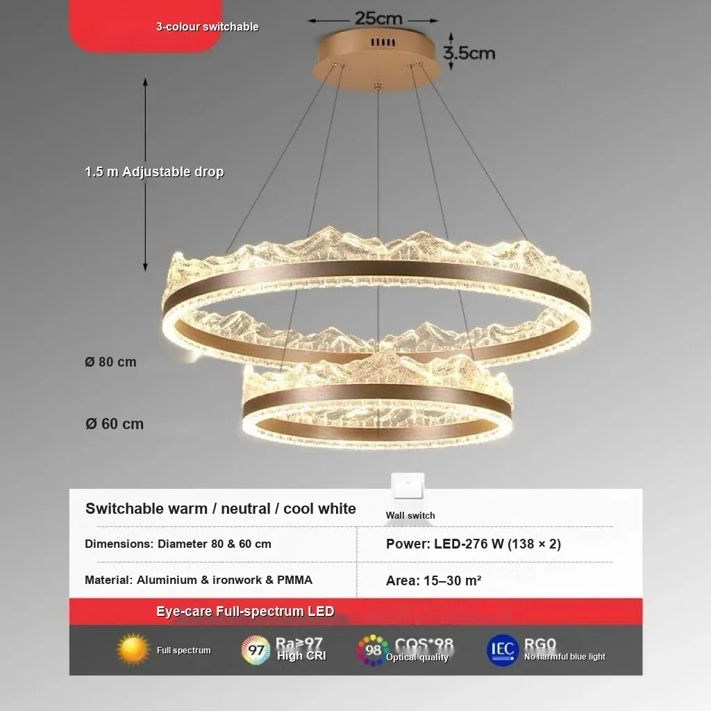 Light Luxury LED Chandelier — Living Room & Lobby — view 9