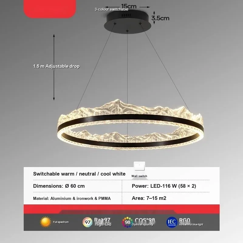 Light Luxury LED Chandelier — Living Room & Lobby — view 10