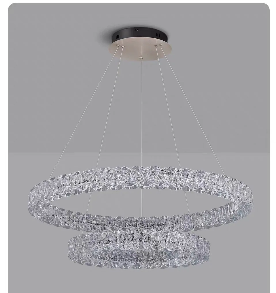 Modern Minimalist Ring Chandelier — Living Room — view 11
