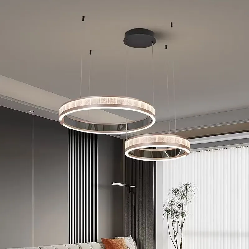 Light Luxury Ring Chandelier — High-Ceiling, Villa & Living Room — view 2