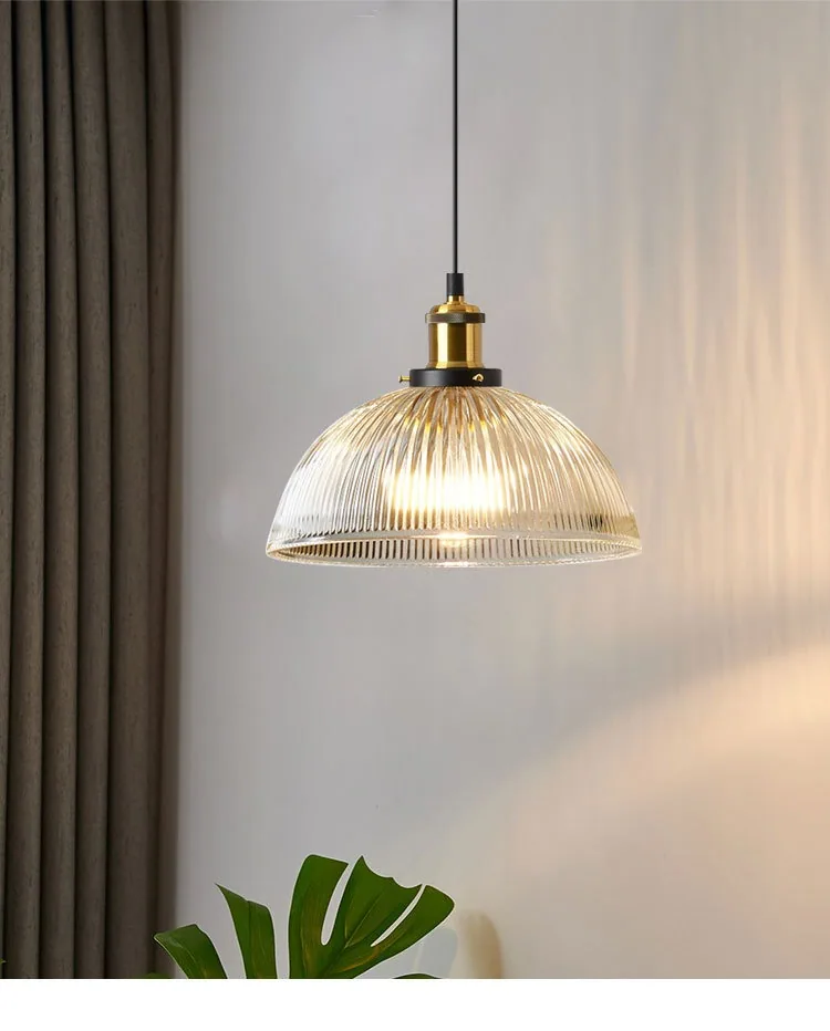 Minimalist Glass Single-Head Chandelier — Dining Room, Bar Counter & Café — view 8