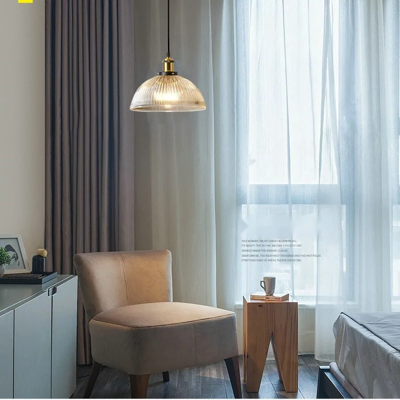 Minimalist Glass Single-Head Chandelier — Dining Room, Bar Counter & Café — view 4