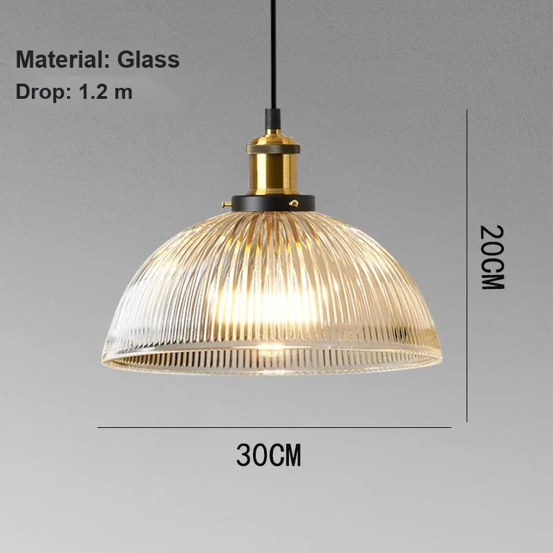 Minimalist Glass Single-Head Chandelier — Dining Room, Bar Counter & Café — view 6