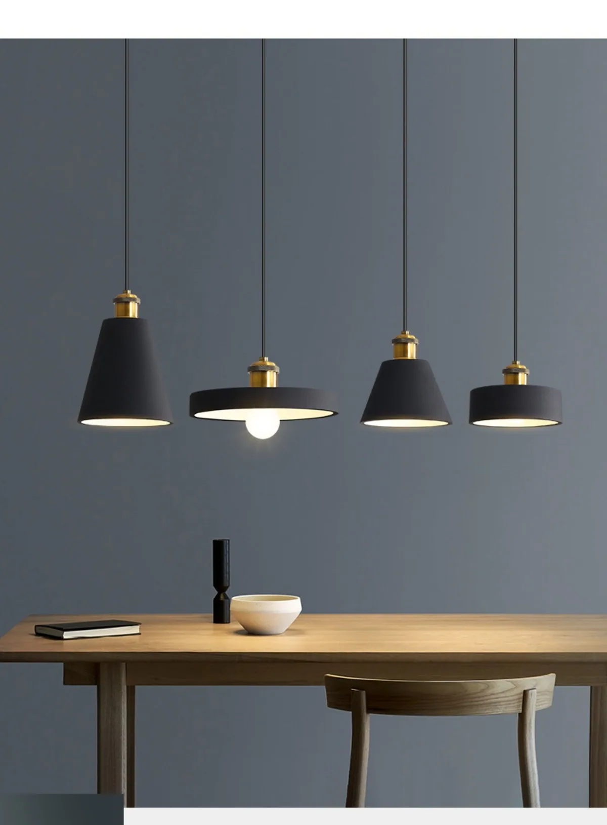 Minimalist Multi-Head Chandelier — Dining Room & Bar Counter — view 13