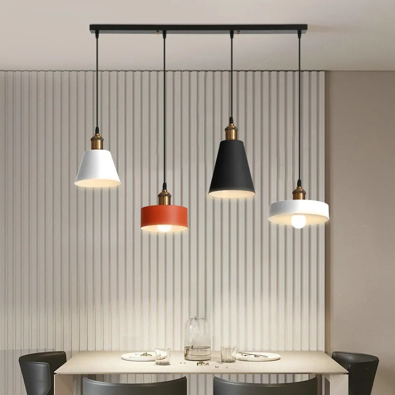 Minimalist Multi-Head Chandelier — Dining Room & Bar Counter — view 2