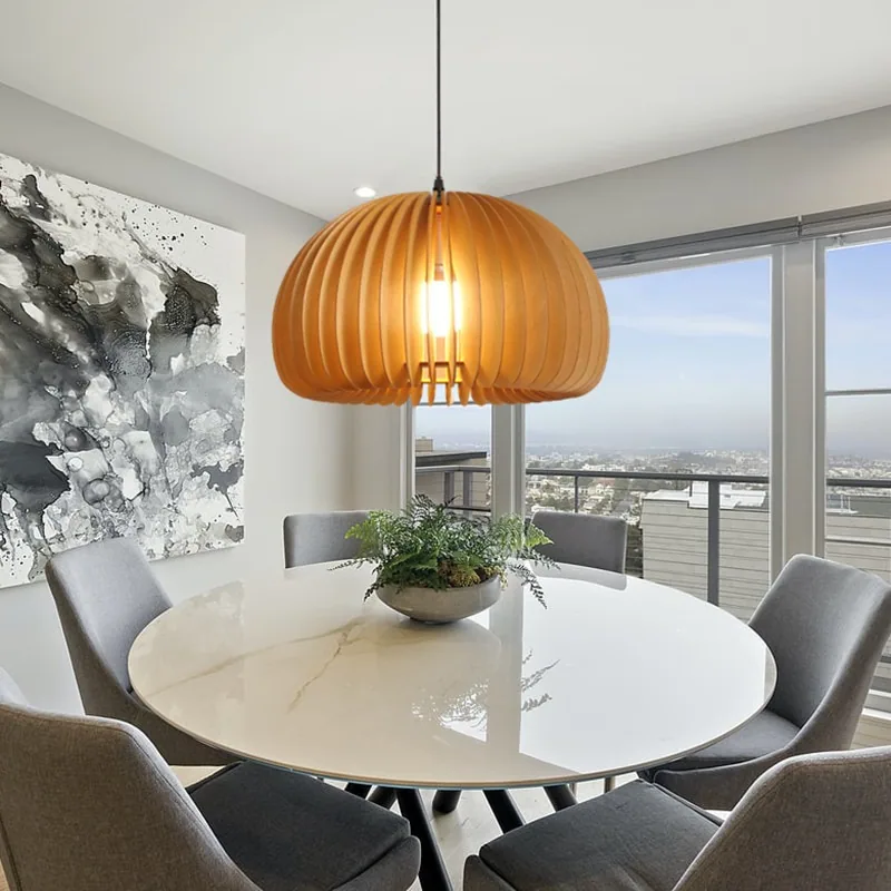 Nordic Solid Wood Chandelier — Bedroom, Bedside & Dining Room — view 2