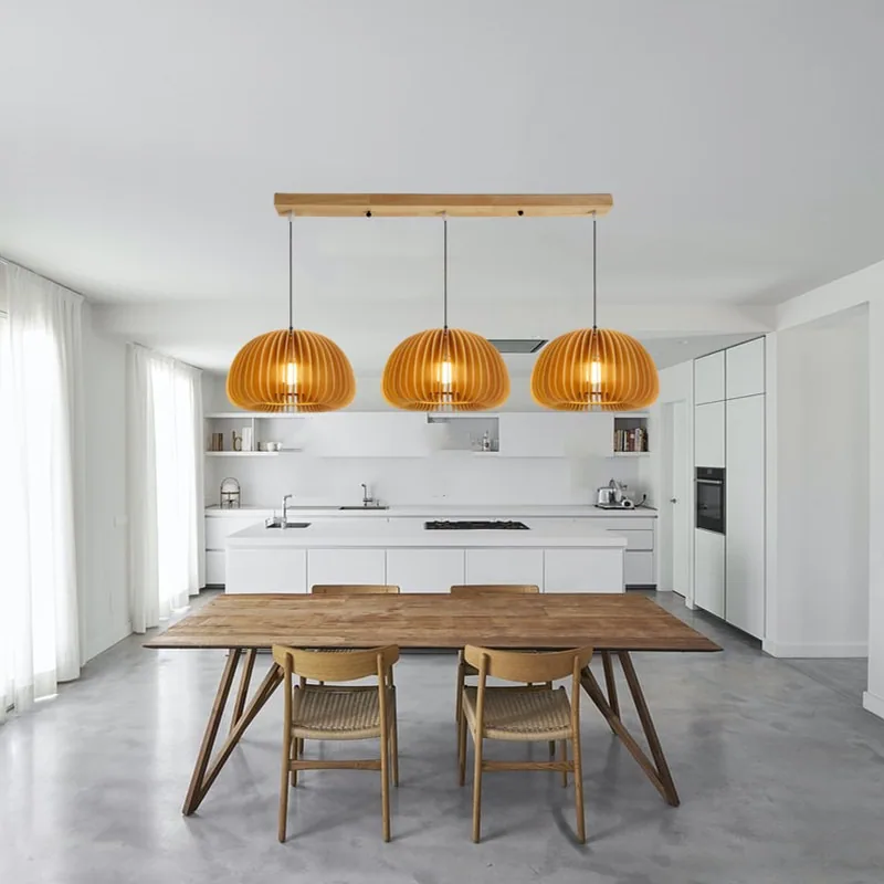 Nordic Solid Wood Chandelier — Bedroom, Bedside & Dining Room — view 3