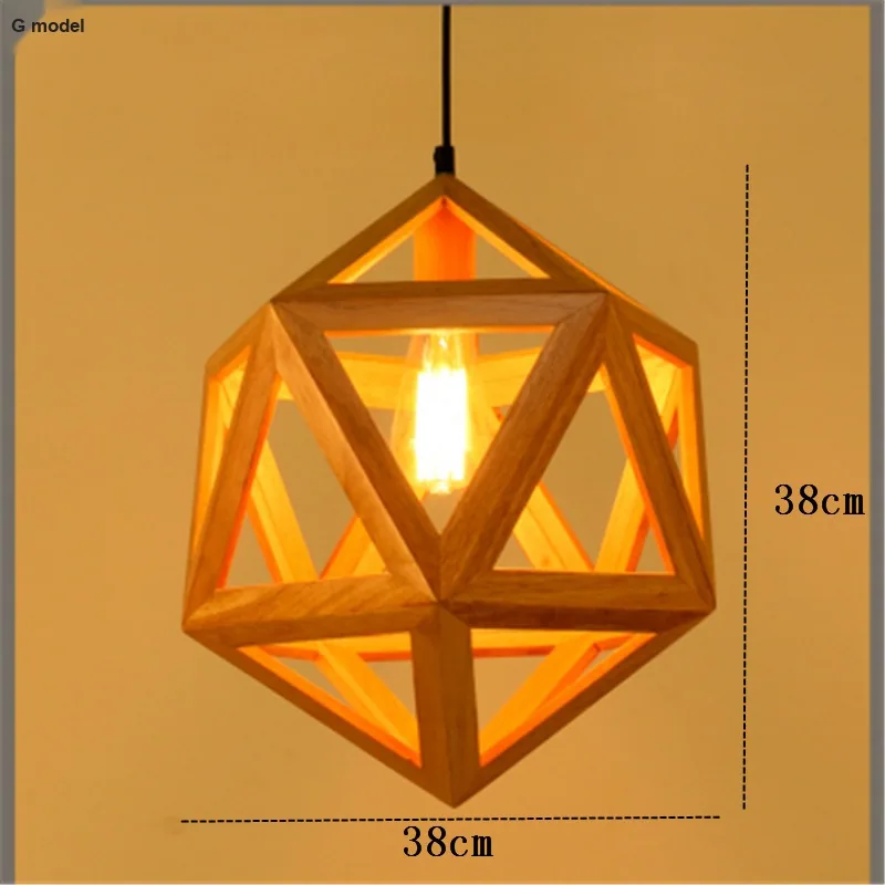 Nordic Solid Wood Chandelier — Bedroom, Bedside & Dining Room — view 7