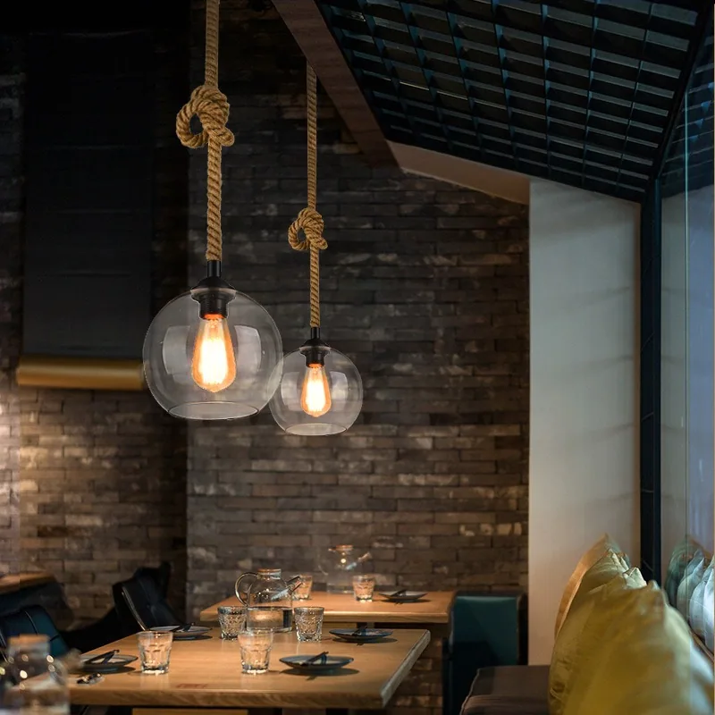 Nordic Glass Single-Head Chandelier — Boutique, Dining Room & Bar Counter — view 3