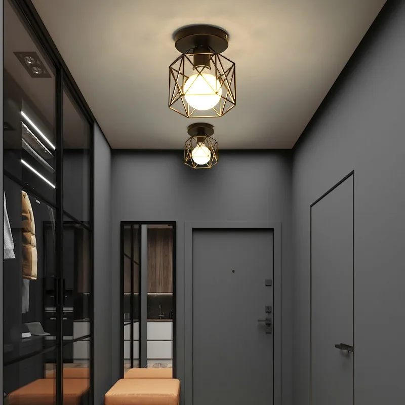 Modern Ironwork Ceiling Light — Walkway, Corridor & Entryway — view 3