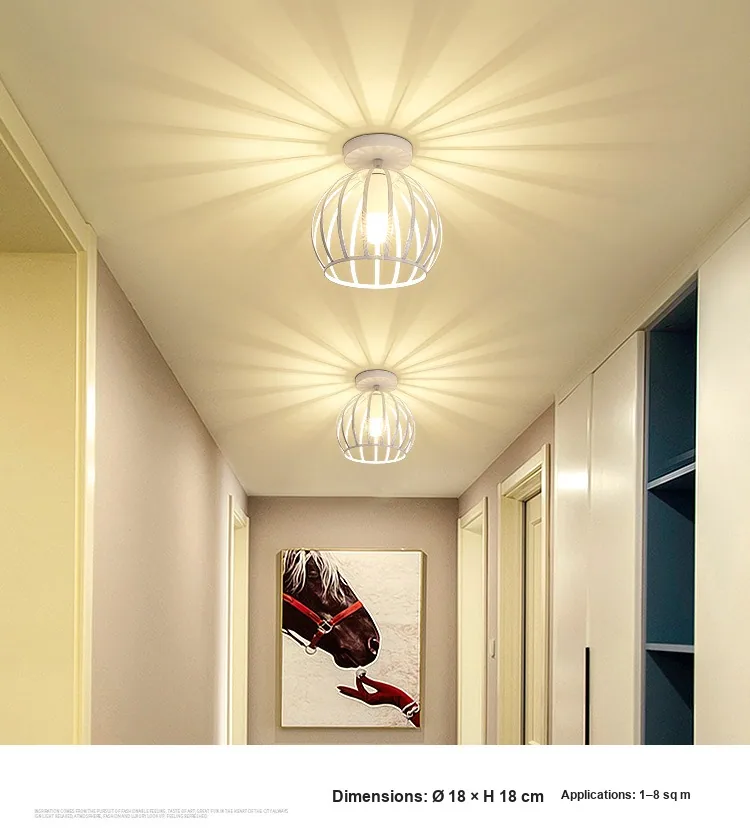 Nordic LED Ironwork Ceiling Light — Walkway, Corridor & Entryway — view 13