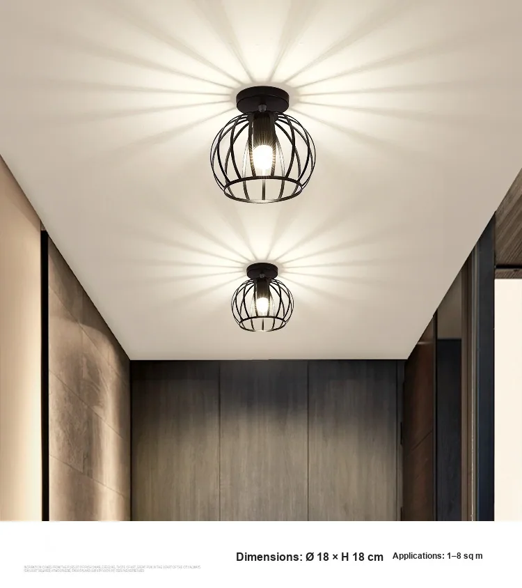 Nordic LED Ironwork Ceiling Light — Walkway, Corridor & Entryway — view 14