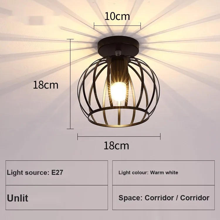 Nordic LED Ironwork Ceiling Light — Walkway, Corridor & Entryway — view 8