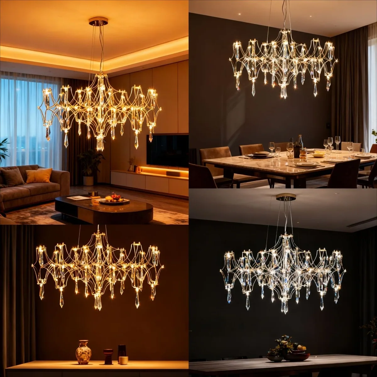 Light Luxury Crystal Chandelier — Villa, Living Room & Dining Room (Model DMSJ012) — view 6