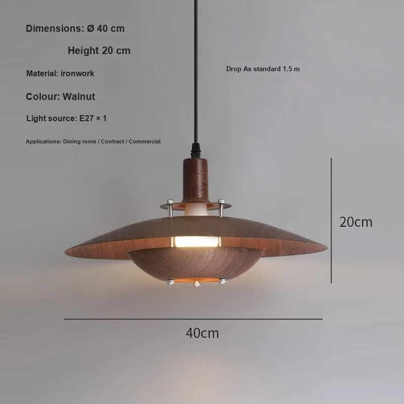 Chinese Walnut Cord-Hung Chandelier — Dining Room & Bar Counter — view 6