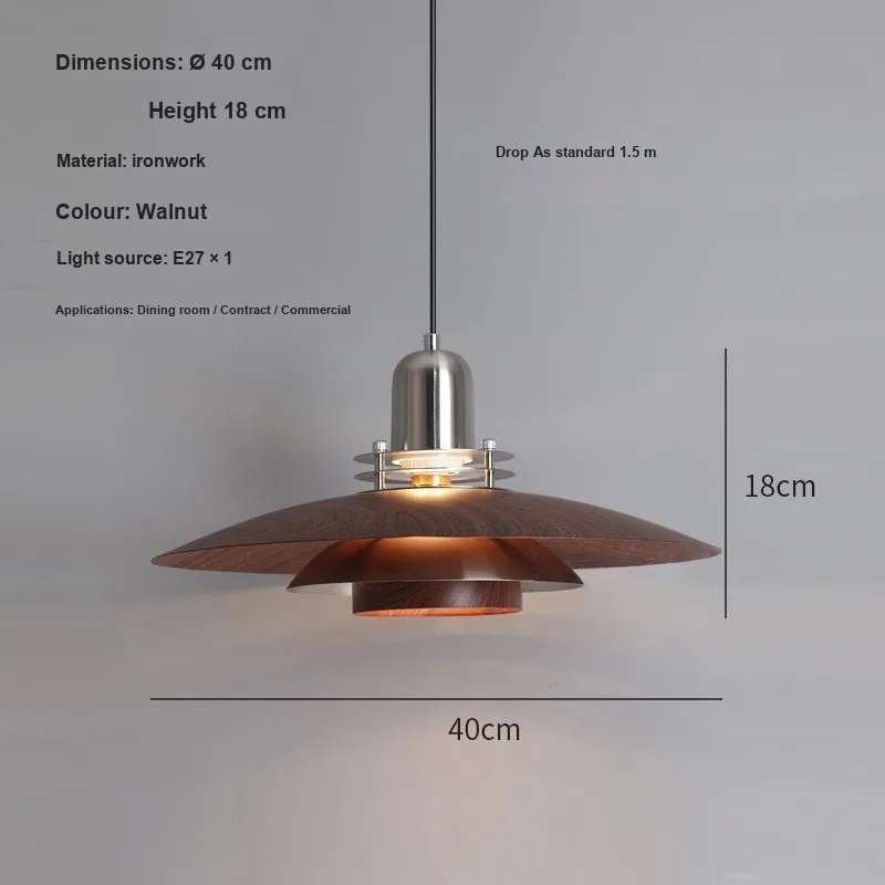 Chinese Walnut Cord-Hung Chandelier — Dining Room & Bar Counter — view 8